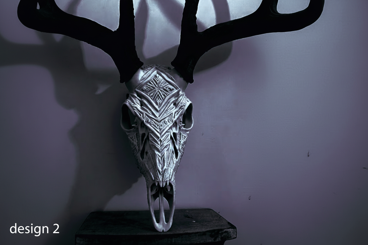 Custom Designed Whitetail Skull